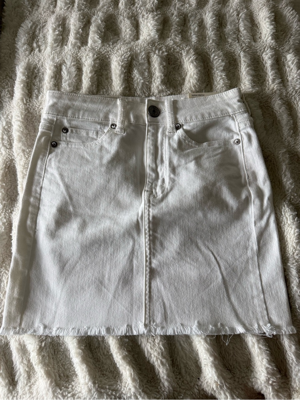 American Eagle Outfitters White Denim Mini Skirt